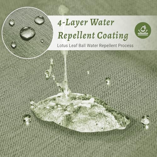 WONICY No Hook Shower Curtain with Snap-in Liner, Sage Green, 71 x 74