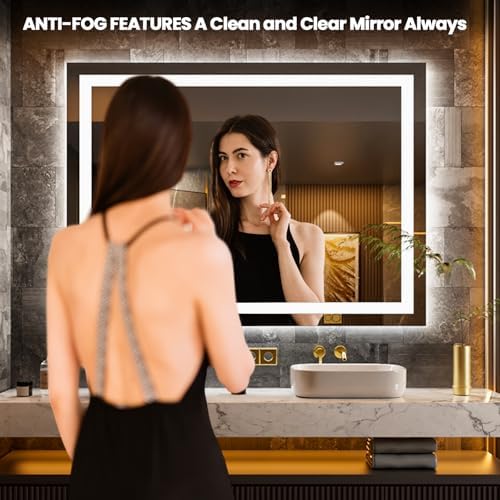 LOAAO 52"X36" LED Bathroom Mirror with Lights, UL Listed