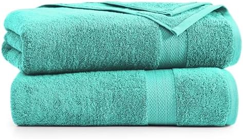LANE LINEN Oversized Bath Sheet Set Absorbent Quick Dry 100% Cotton - Teal