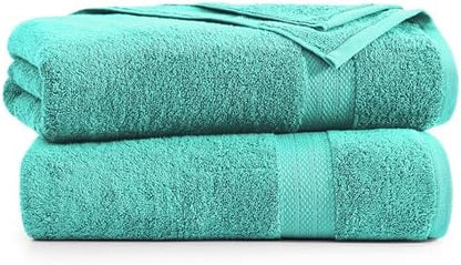 LANE LINEN Oversized Bath Sheet Set Absorbent Quick Dry 100% Cotton - Teal