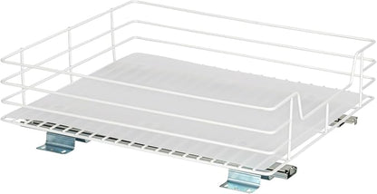 Household Essentials Powder-Coated Steel Pantry Pull-Out Organizer, White