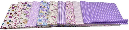 10pcs 12 x 12 inches (30cmx30cm) Print Purple Series Fabric Bundle Squares Patchwork DIY Sewing Scrapbooking Quilting Pattern Artcraft