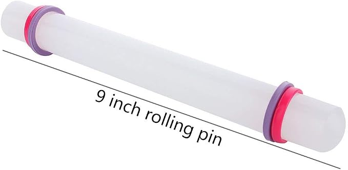 ScivoKaval Marshmallow Fondant Cake Decorating Hand Tool 12 Pcs 5 Sets Sugarcraft Gumpaste Icing Smoother Rolling Pin Trimmer Cutter Embosser Flower Scissor Modelling Accessories Supplies Kit Multi
