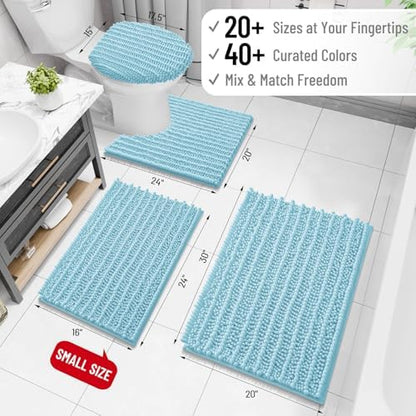 Arotive Bathroom Rugs Mat 59x35, Soft Absorbent Chenille Shaggy Bath Mat