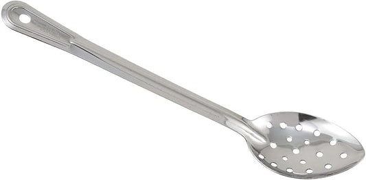 Winco Stainless Steel Basting Spoon, Perforated, 15", 1.2mm