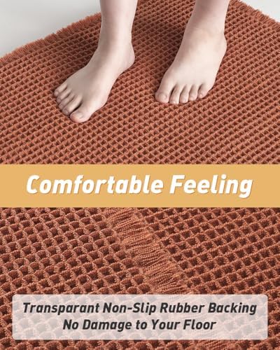 Upgraded Waffle Bath Mat Ultra Absorbent Non Slip Bathroom Mat, 20" x 32"