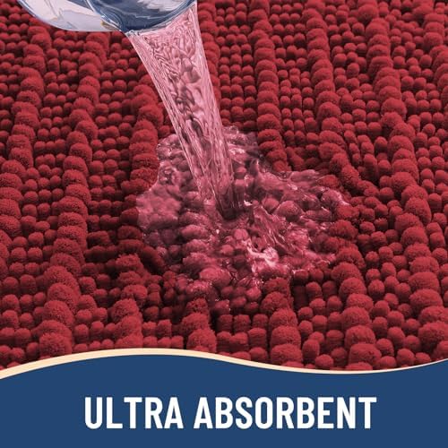 Arotive Bathroom Rugs Mat 34x21, Soft Absorbent Chenille Shaggy Bath Mat