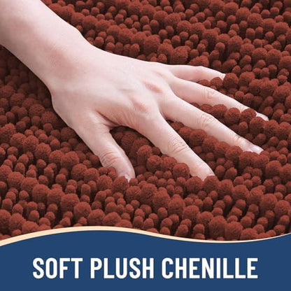 Arotive Bathroom Rugs Mat 24x16, Soft Absorbent Chenille Shaggy Bath Mat