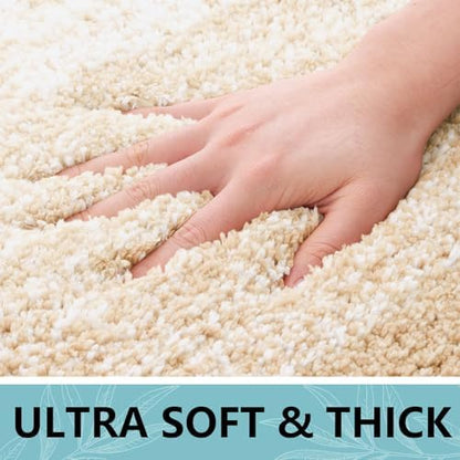 Arotive Microfiber Bathroom Rugs, Shaggy Soft Absorbent Bath Rug, 44x24