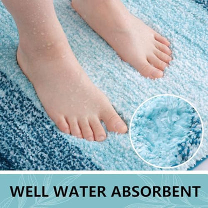 Arotive Microfiber Bathroom Rugs, Shaggy Soft Absorbent Bath Rug, 24x16