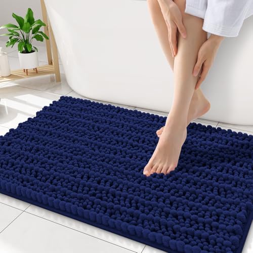 Smiry Bathroom Rugs 32X20, Extra Soft Rubber Backing Chenille Bath Mats