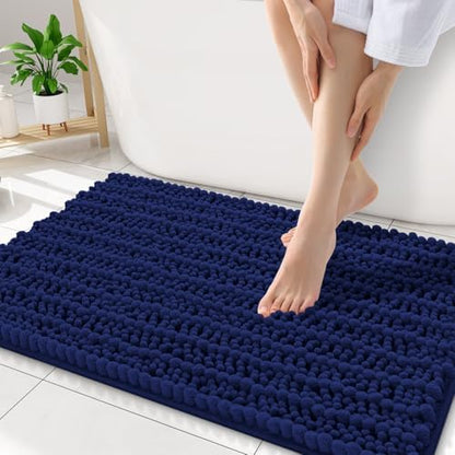 Smiry Bathroom Rugs 32X20, Extra Soft Rubber Backing Chenille Bath Mats