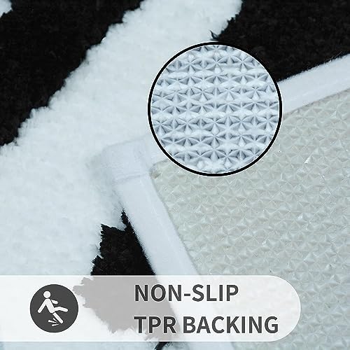 Get Naked Bath Mat, Non-Slip Bathroom Rug, Tufted Area Rugs, Slogan Bathroom Rug, Novelty Absorbent Bathtub Mat - Black, 20"x32"