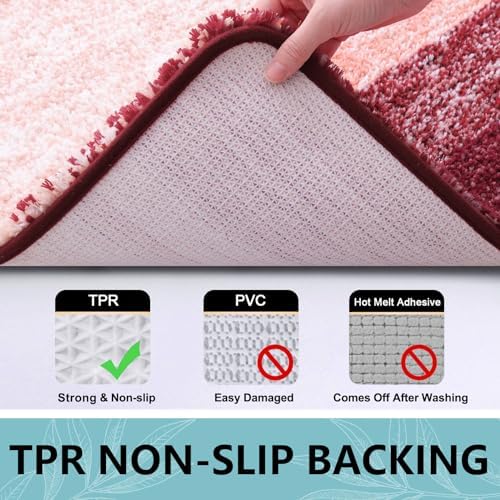 Arotive Microfiber Bathroom Rugs, Shaggy Soft Absorbent Bath Rug, 36x24