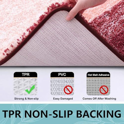 Arotive Microfiber Bathroom Rugs, Shaggy Soft Absorbent Bath Rug, 59x24
