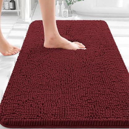 OLANLY Bathroom Rugs 32x20, Extra Soft Absorbent Chenille Bath Rugs