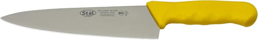 Winco 8" Commercial-Grade Chef's Knife with German Steel Blade, Yellow