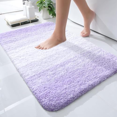 OLANLY Small Bathroom Rugs 24x16, Extra Soft Absorbent Microfiber Bath Rugs