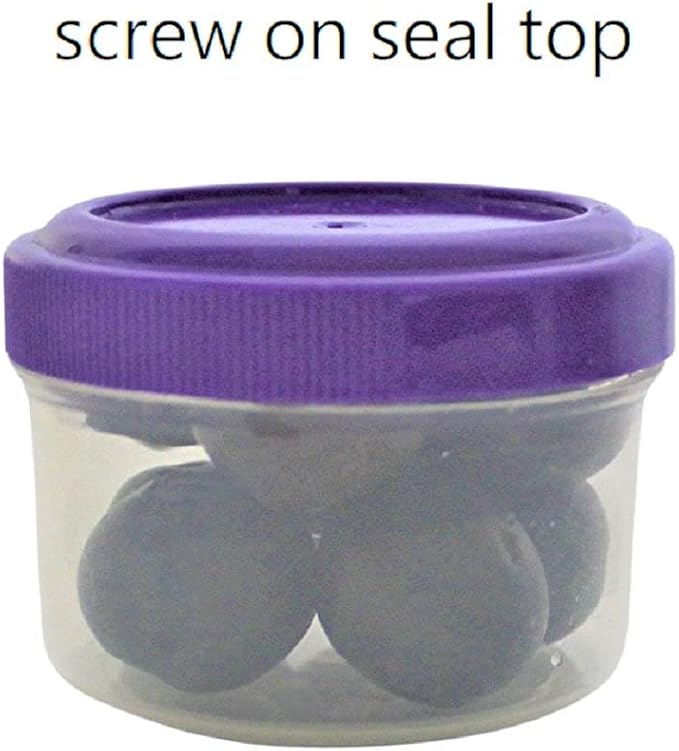 Twist Top 4-Pack Condiment Cups with Lids – 1.18 oz BPA-Free Mini Containers for Dressings, Sauces, Snacks & Spices – Leakproof, Reusable, Dishwasher Safe – 1.25" H x 1.8" W