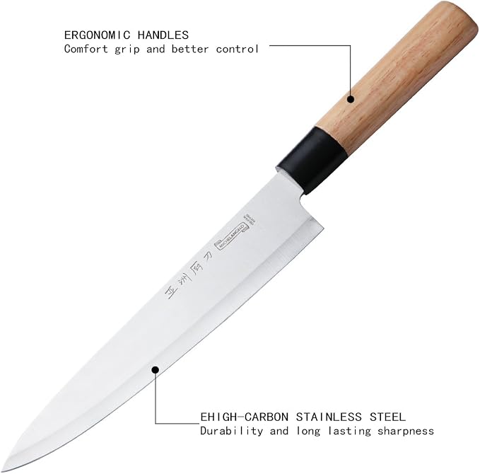 MICHELANGELO 8 inch Chef Knife Japanese Knife Wooden Handle