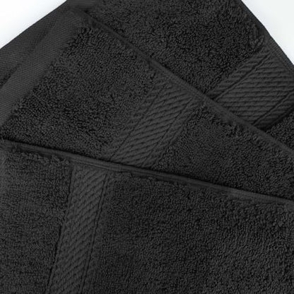 SUPERIOR Egyptian Cotton Pile Heavyweight Bath Sheet, 2 Piece Set, Black