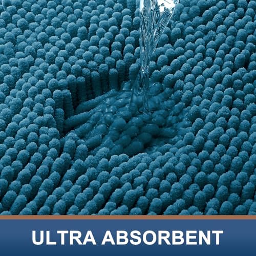 Smiry Bathroom Rugs 36X24, Luxury Chenille Extra Soft Absorbent Bath Mat