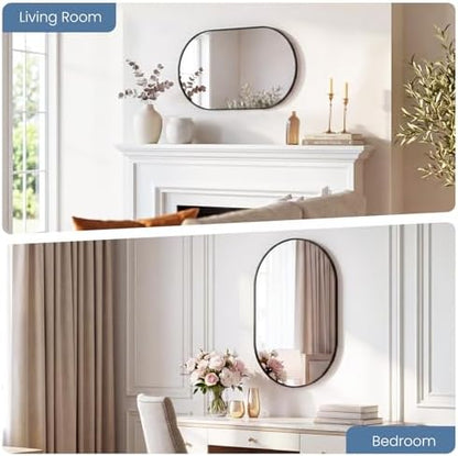 Sweetcrispy Oval Bathroom Wall Mirror, Vanity Mirror, 20x30 Inch