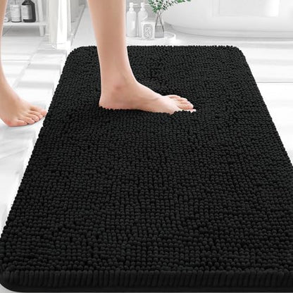 OLANLY Bathroom Rugs 35x24, Extra Soft Absorbent Chenille Bath Rugs