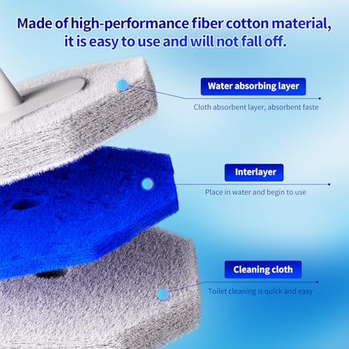 Disposable Toilet Bowl Brush with 36 Count Refills, Toilet Cleaning Stick,Toilet Bowl Cleaner Holder and Set, Toilet Cleaning System Starter Kit