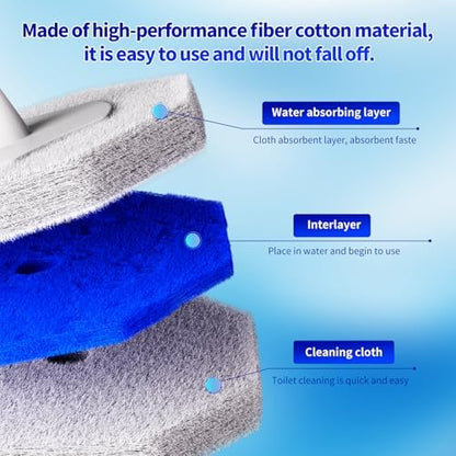 60PCS Toilet Bowl Cleaner Wand Refills Compatible with CLOROX. Disposable Toilet Brush Refills. Bathroom Cleaning. Disposable Toilet Bowl. High-Density Disposable Toilet Brush Scrubber