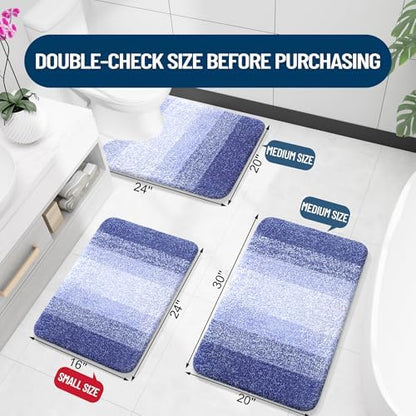 OLANLY Bathroom Rugs Mat 34x21, Extra Soft Absorbent Microfiber Bath Rugs