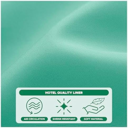 Fabric Shower Curtain Liner 72"W x 84"L-Teal Extra Long Shower Liners