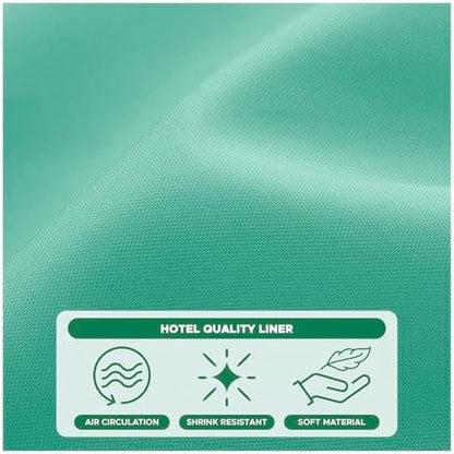 Fabric Shower Curtain Liner 72"W x 84"L-Teal Extra Long Shower Liners