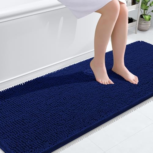 OLANLY Bathroom Runner Rugs 70x24, Extra Soft Absorbent Chenille Bath Rugs