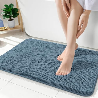 OLANLY Bathroom Rugs 35x24, Extra Soft Absorbent Chenille Bath Rugs