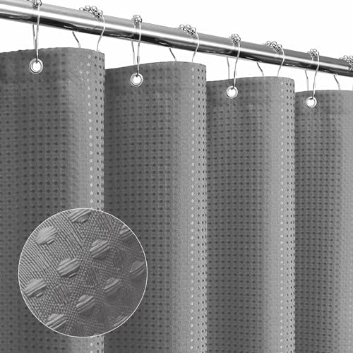 Gibelle Small Stall Grey Fabric Shower Curtain, 36 x 72