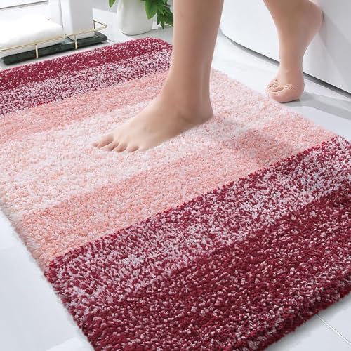 OLANLY Bathroom Rugs Mat 30x20, Extra Soft Absorbent Microfiber Bath Rugs