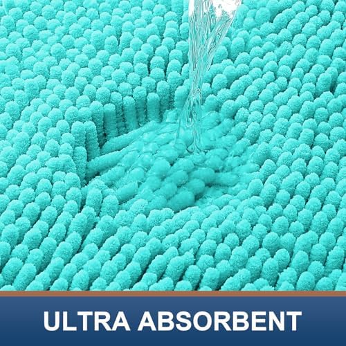 Smiry Toilet Rugs U-Shaped 24x20, Extra Soft Absorbent Contoured Bath Mat