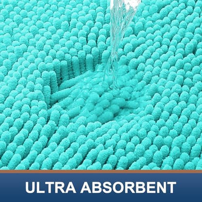 Smiry Bathroom Rugs 70X24, Luxury Chenille Extra Soft Absorbent Bath Mat
