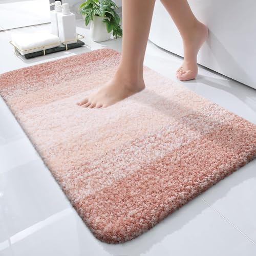 OLANLY Small Bathroom Rugs 28x18, Extra Soft Absorbent Microfiber Bath Rugs