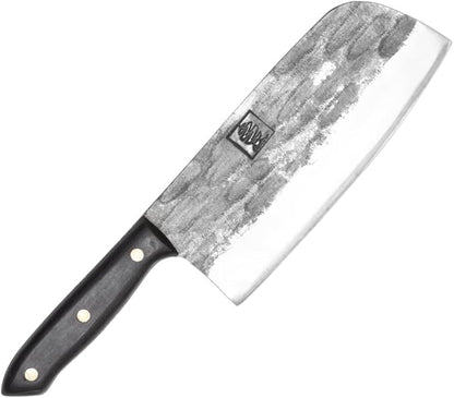 COOLINA Kapeni Butcher Knife, Handmade Forged Multipurpose Meat Cleaver Knife for Kitchen, Home and Outdoor Cooking, Rugged Blade