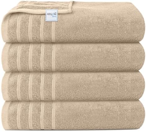 Avalon Towels Bath Towels Set of 4, Size 30 x 60 Inches