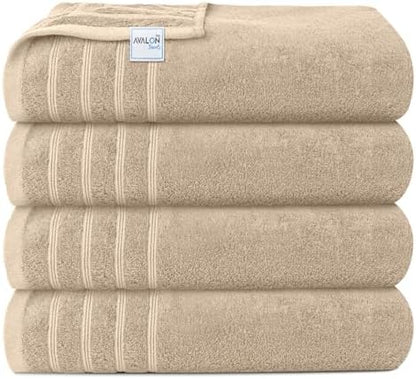 Avalon Towels Bath Towels Set of 4, Size 30 x 60 Inches
