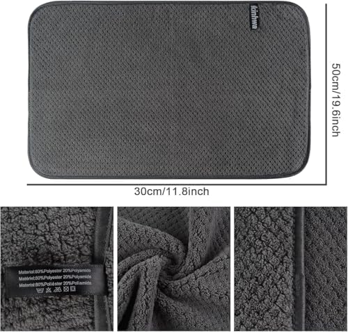 KinHwa Hand Towels for Bathroom, Microfiber Face Towels, 12x20 Inch, 2 Pack