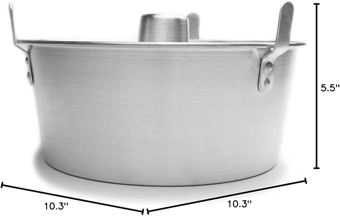 Fox Run Angel Food Cake Pan with Removable Bottom, Reinforced Aluminum, 9.75" Tube Cake Pan