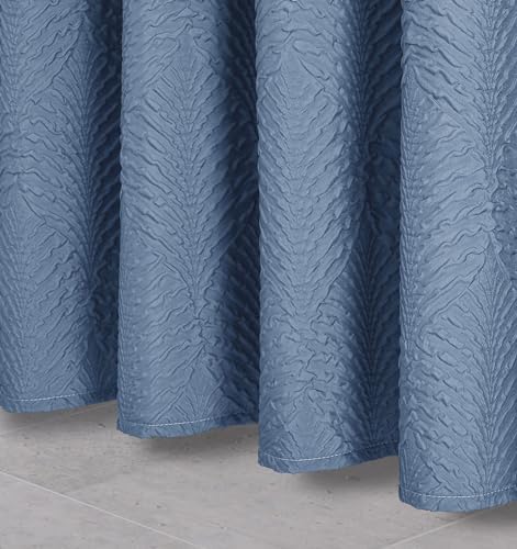 Gibelle Ombre Blue Shower Curtain for Bathroom, Farmhouse Bath Curtain 72x72