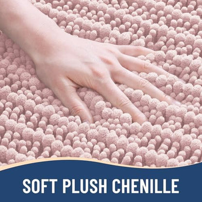 Arotive Bathroom Rugs Mat 24x16, Soft Absorbent Chenille Shaggy Bath Mat