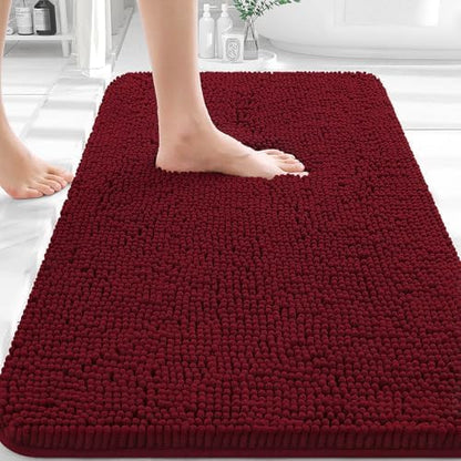 OLANLY Bathroom Rugs 32x20, Extra Soft Absorbent Chenille Bath Rugs