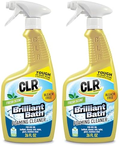 CLR Brands Brilliant Bath Foaming Bathroom Cleaner Spray, 26 oz (2 Pack)