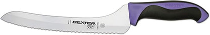Dexter 9" Scalloped Offset Slicer, Purple Handle